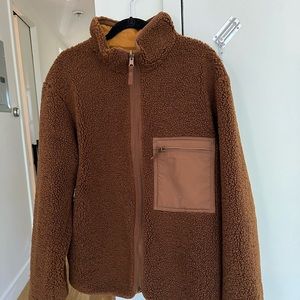 UNIQLO MEN’S REVERSIBLE FLEECE JACKET - LARGE - LIKE NEW